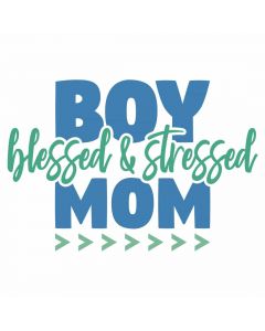 Boy Mom Blessed and Stressed, Mother's Day, SVG Design