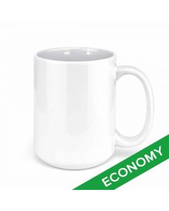 Economy White Ceramic Sublimation Coffee Mug - 15oz. (36/case)
