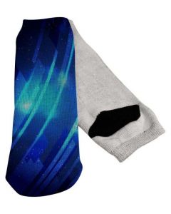 Sublimation Ankle Socks - White with Black Interior - 6/pack