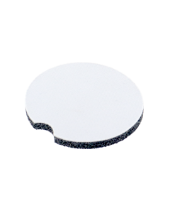 White Sublimation Fabric Top Car Coaster - 2.6" Round - 1/4" Thick (10/pack)