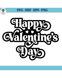 Retro Happy Valentine's Day SVG