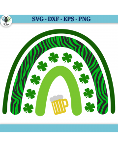 St. Patrick's Day Rainbow with Beer SVG