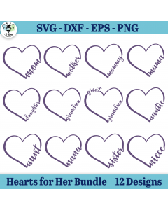 Hearts for Her SVG Bundle