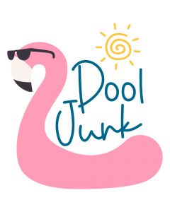  Pool Junk Flamingo SVG for DIY Beach Bags & Pool Totes