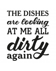 DISHES ARE LOOKING AT ME DIRTY
