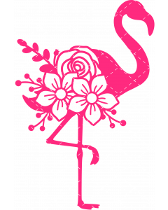 Floral Flamingo SVG