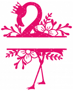 Flamingo Split monogram SVG