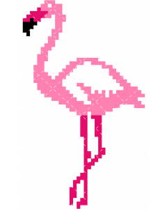Pixel Flamingo SVG