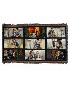 Sublimation Throw Blanket with 9 Panels for Sublimation Printing by Vapor Apparel - 54" x 38"